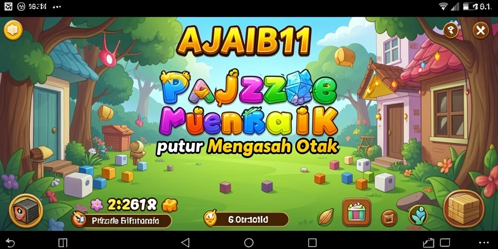 Screenshot AJAIB11 menampilkan gameplay Puzzle yang menantang dan interaktif.