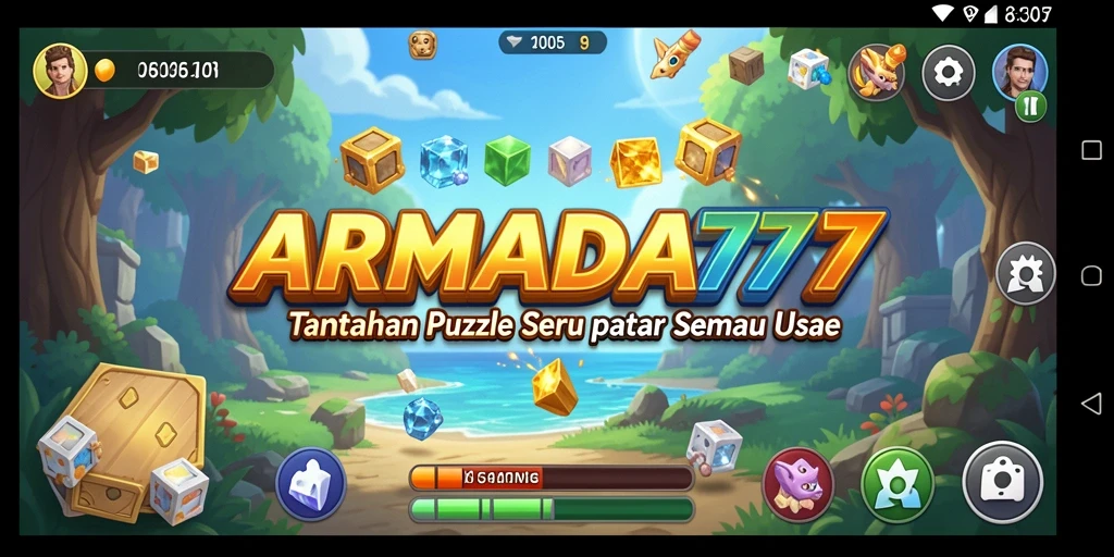 Tampilan menarik dalam gameplay ARMADA777 dengan berbagai tantangan Puzzle.