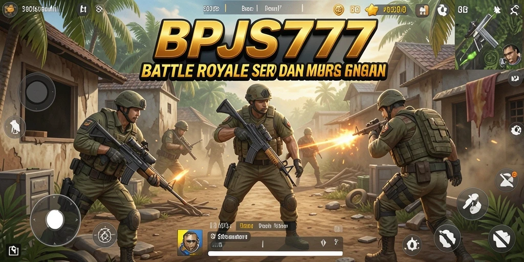 Screenshot gameplay BPJS777 menampilkan momen menegangkan pertempuran Battle Royale.