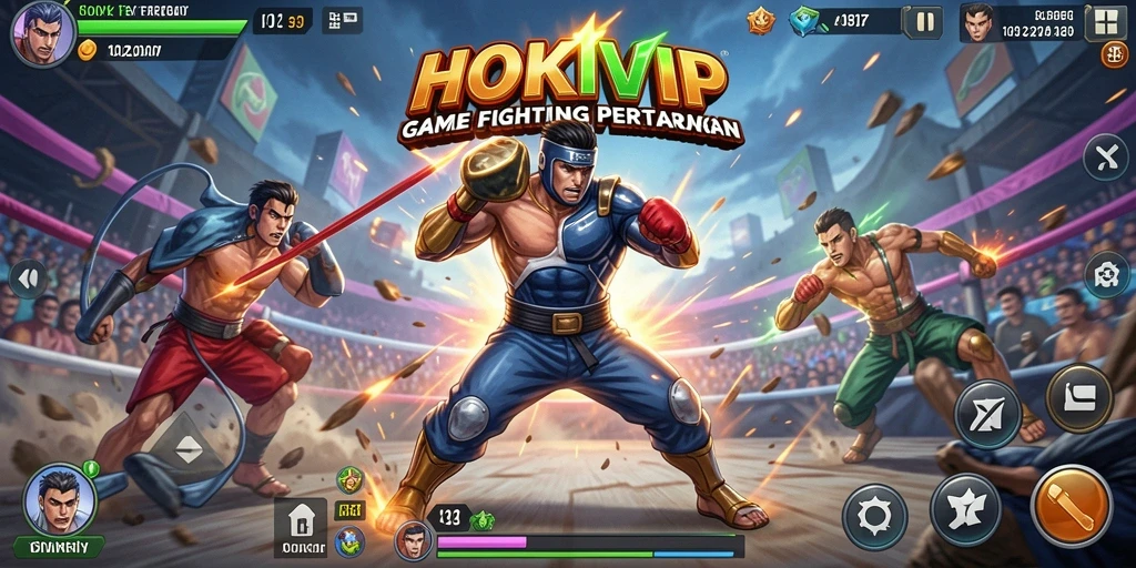 Tangkapan layar HOKIVIP menampilkan aksi pertarungan yang dinamis.