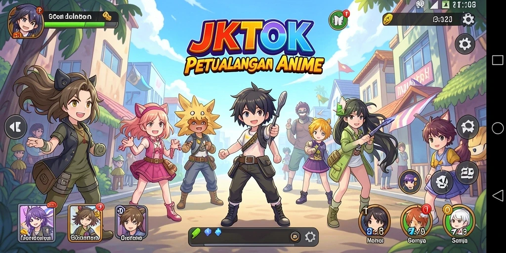 Gameplay seru JKTOK dengan karakter anime yang menawan.