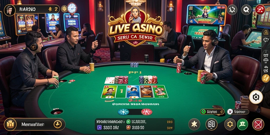 Screenshot gameplay Live Casino dari PP7 yang menarik dan interaktif.