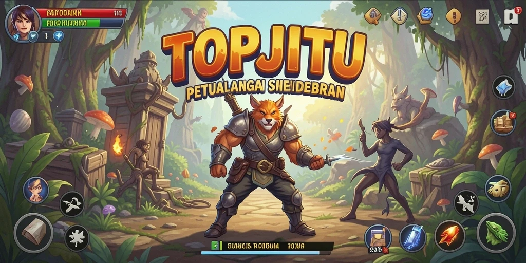 Tampilan gameplay <strong>TOPJITU</strong> yang mendebarkan dan penuh aksi.