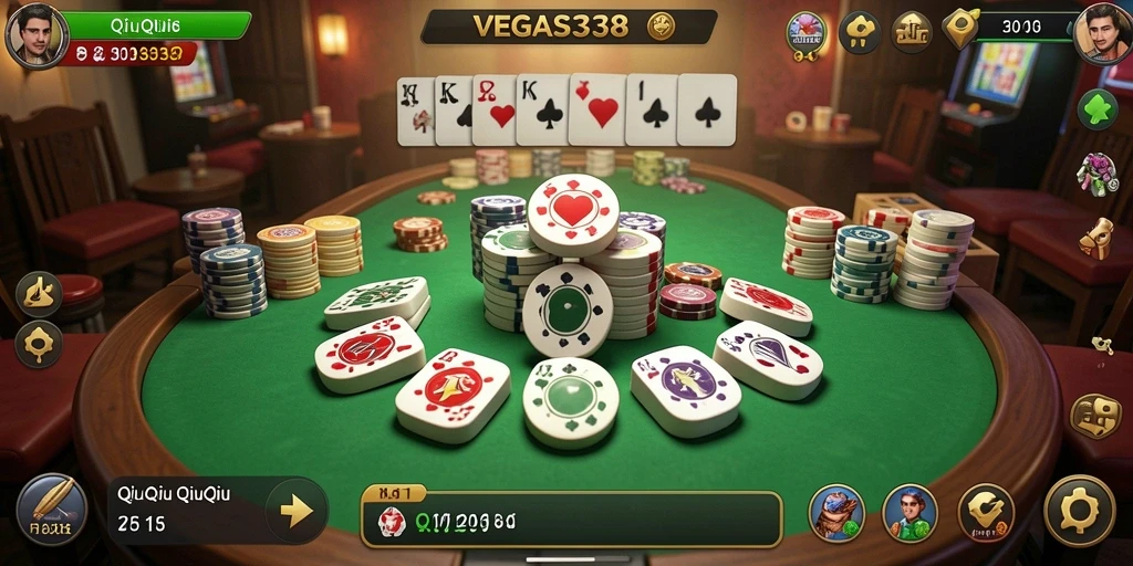 Tampilan gameplay QiuQiu yang menarik dalam VEGAS338.